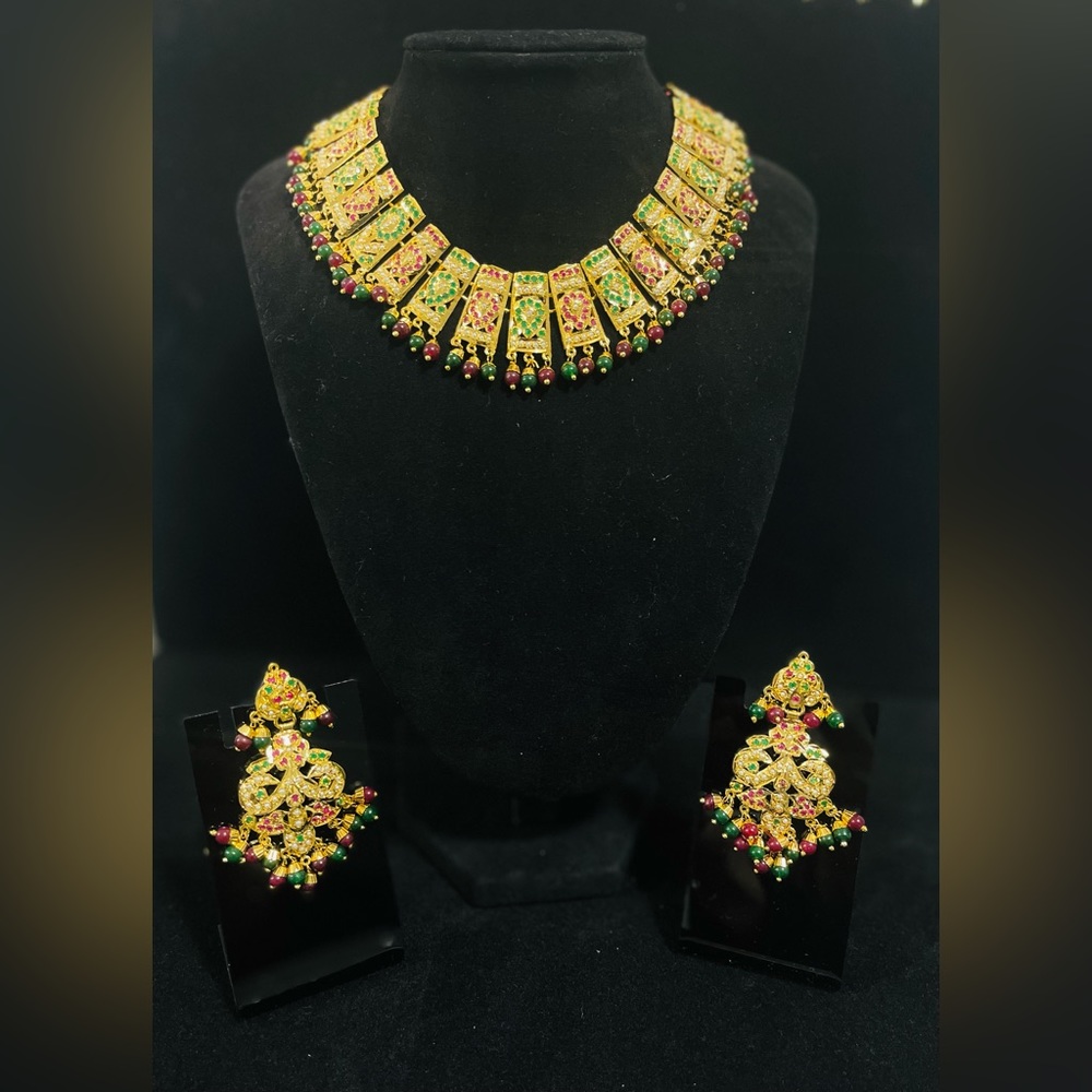 A Traditional Ethnic Jadau Jewelry Set